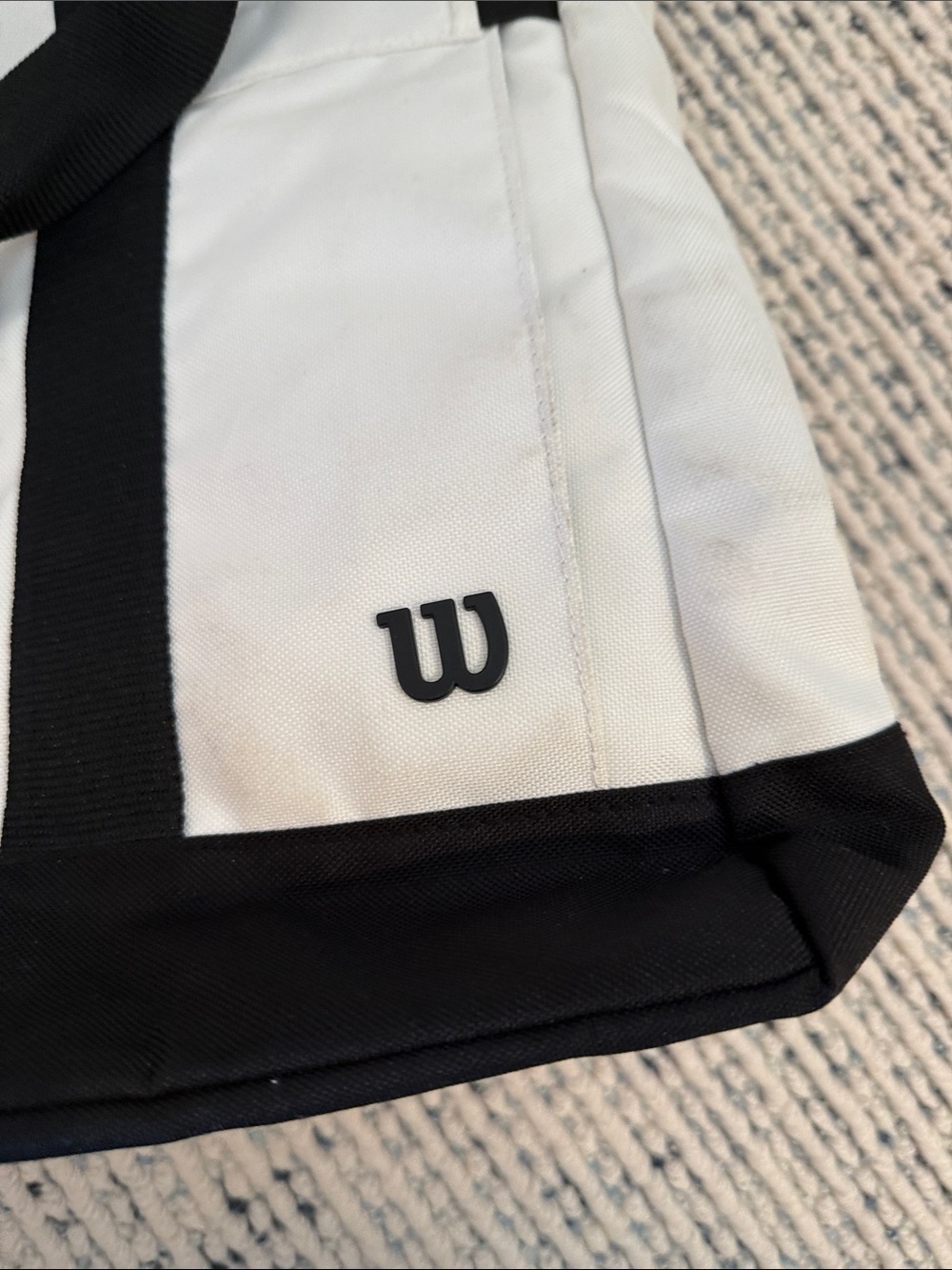 US Open x Wilson White and Black Canvas tennis bag - Picture 2 of 4